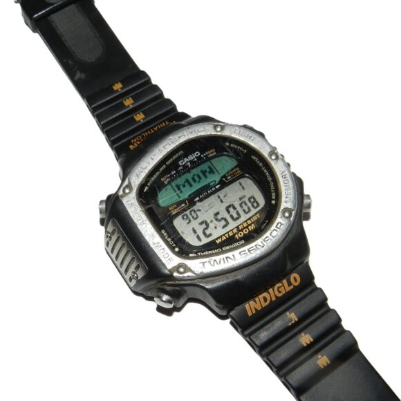 Rare Vintage Casio ALT-6100 950 Alti-Thermo Twin Sensor Digital Watch - Picture 1 of 9